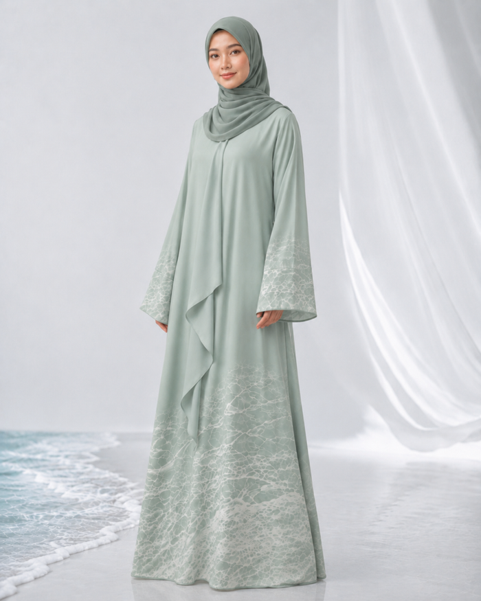 Sage Tide Abaya