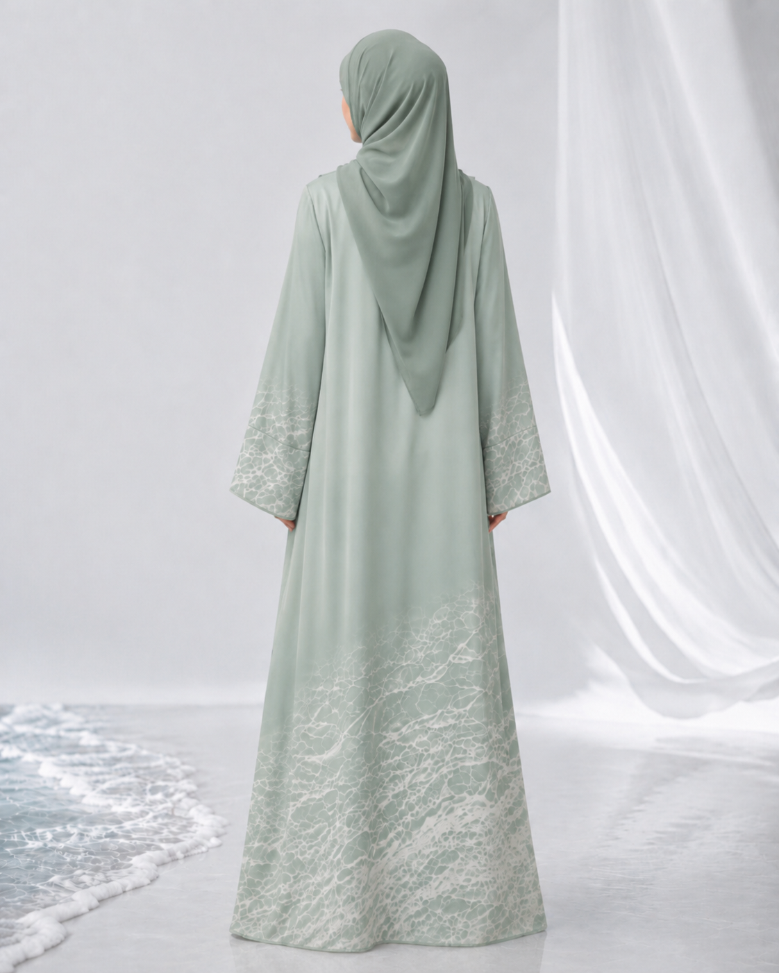 Sage Tide Abaya